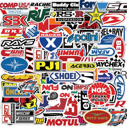 10/30/50/100Pcs Automotive Market Brand Stickers